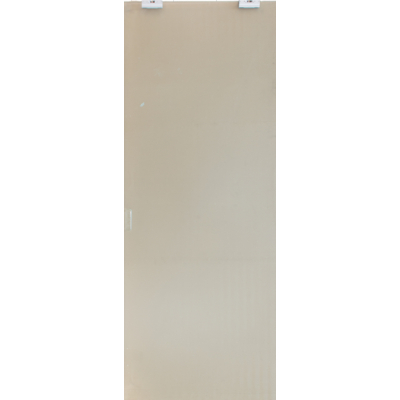 Solutie completa sistem glisare in buzunar unico cu usa din sticla mata simpla, pervaze din lemn vizibile - 750mm latime x 2100 mm inaltime